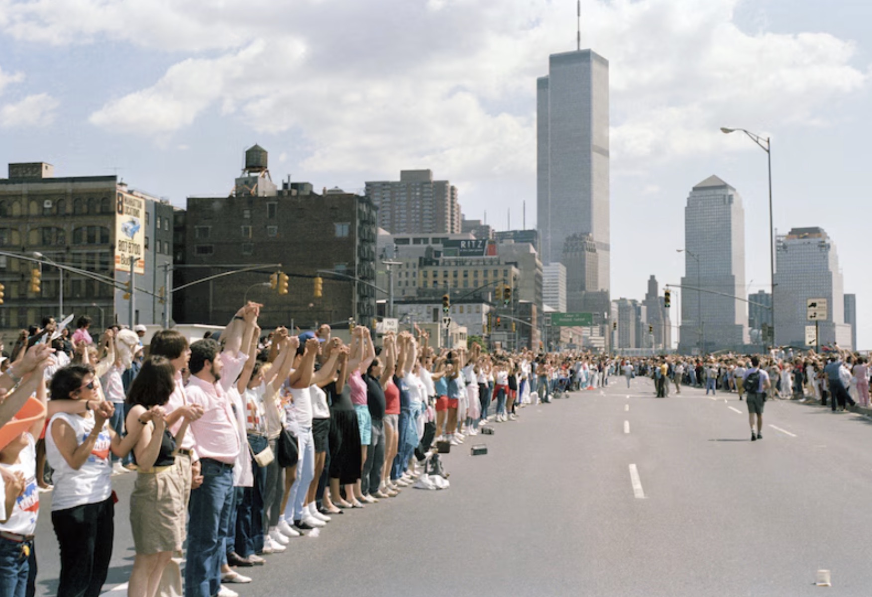 By the WTC in New York.